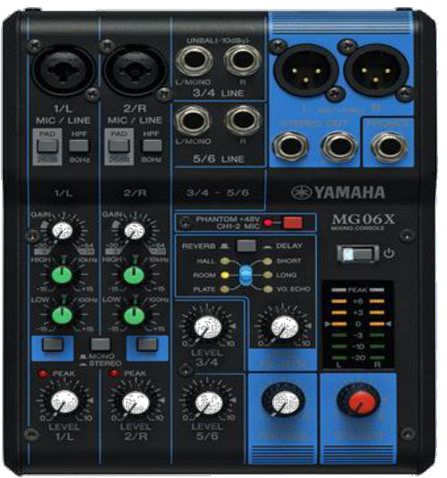 Yamaha MG06X - Mezcladora analógica 6 canales con efectos SPX